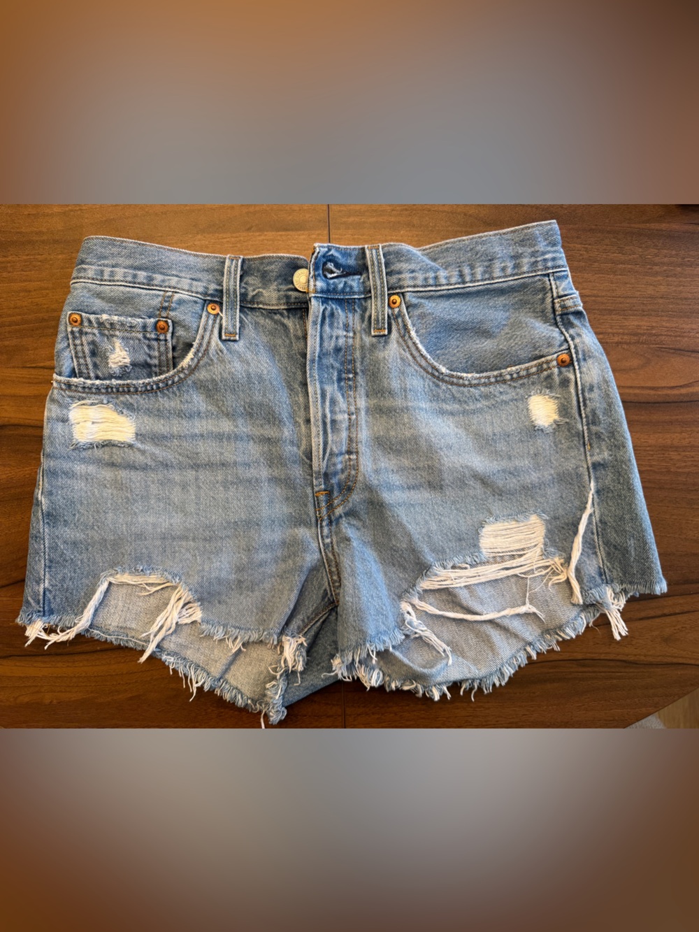 Levi's 501 high waisted shorts